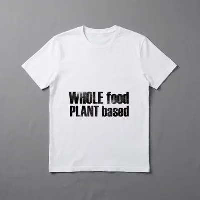 Plant Based Vegan WFPB T-Shirt – Classic T-Shirt in Black