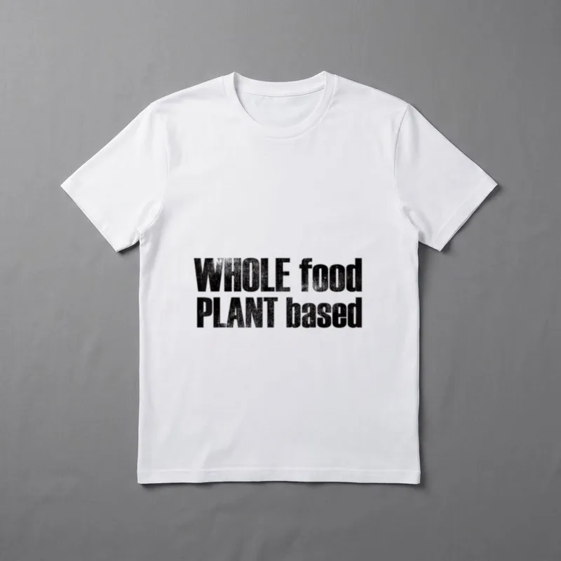 Plant Based Vegan WFPB T-Shirt – Classic T-Shirt in Black