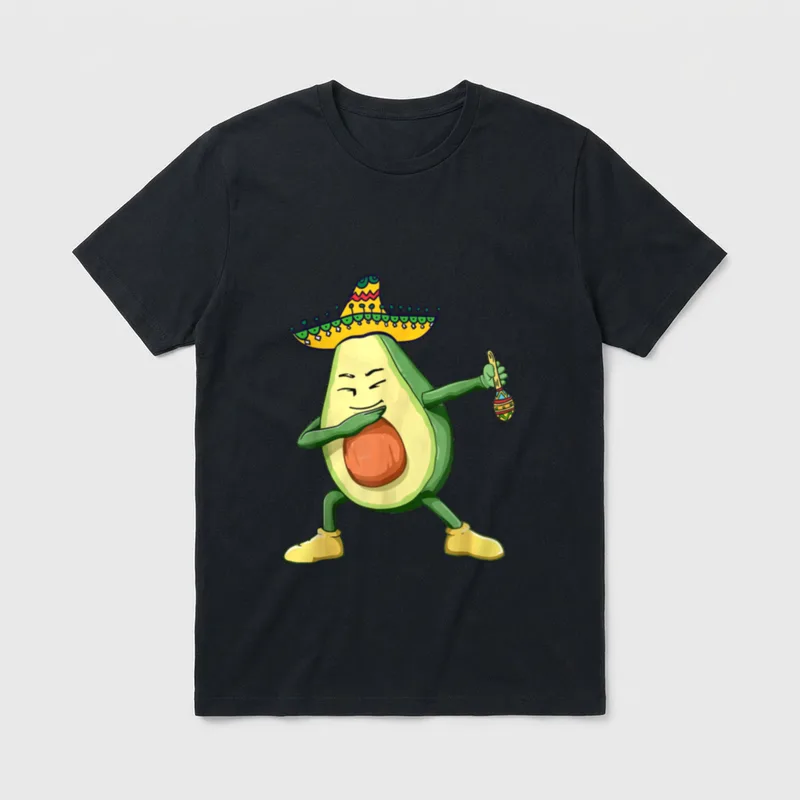 Dabbing Avocado Funny Vegetarian T-Shirt – Classic T-Shirt in Black