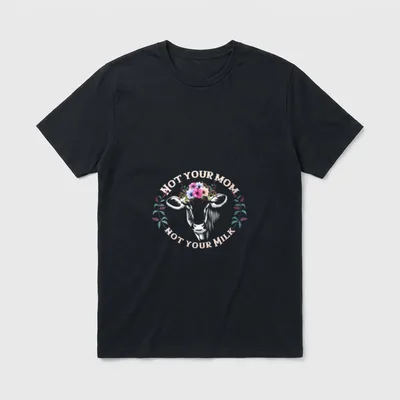 Cow Dairy Free Vegan T-Shirt – Classic T-Shirt in Black