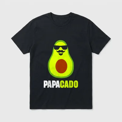 Avocado Dad Vegan Guacamole Avocado T-Shirt – Classic T-Shirt in Black