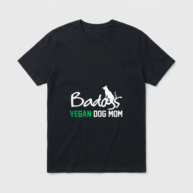 Badass Vegan Dog Mom for Her T-Shirt – Classic T-Shirt in Black