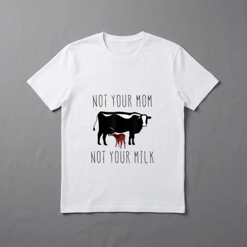 Not Your Mom Milk Funny Vegan T-Shirt – Classic T-Shirt in Black
