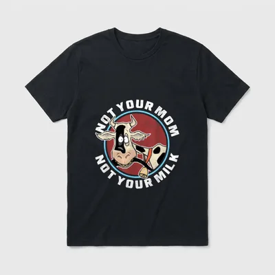 Mom and Milk for Vegan T-Shirt – Classic T-Shirt in Black