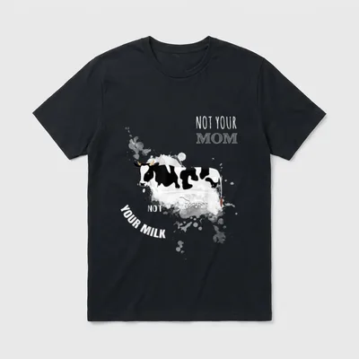 Not Your Mom Milk Funny Vegetarian T-Shirt – Classic T-Shirt in Black