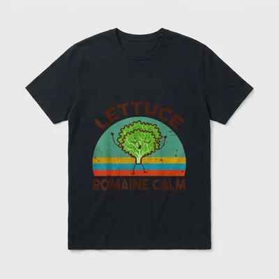 Vegan Lettuce Romaine Calm T-Shirt – Classic T-Shirt in Black