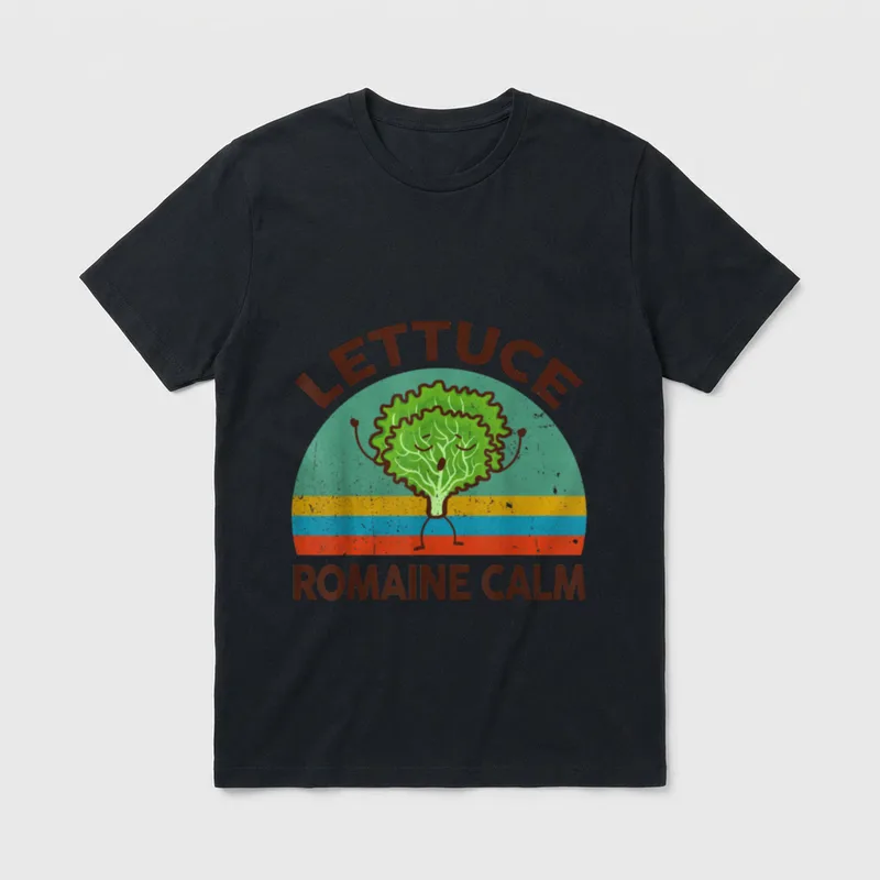 Vegan Lettuce Romaine Calm T-Shirt – Classic T-Shirt in Black