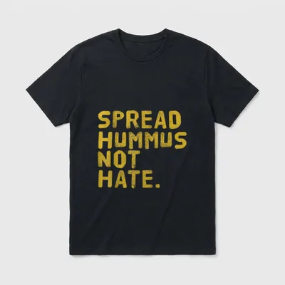 Hummus Funny Vegan Vegetarian Spread T-Shirt – Classic T-Shirt in Black