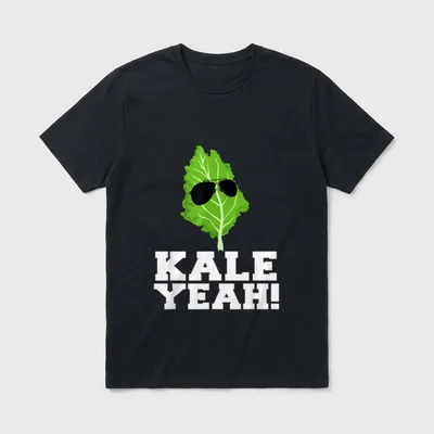 Kale Yeah Funny Vegan Vegetable T-Shirt – Classic T-Shirt in Black