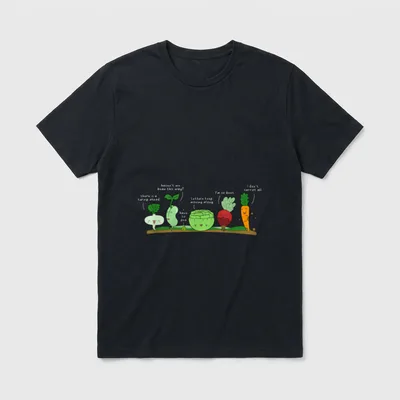 Vegetable Puns Funny Veggie T-Shirt – Classic T-Shirt in Black