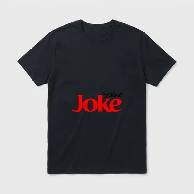Diet Joke Keto Paleo T-Shirt – Red text reading 'Diet Joke' with 'Diet' in script – Classic T-Shirt in Black