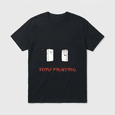 Everybody was Tofu Fighting Funny T-Shirt – Classic T-Shirt in Black