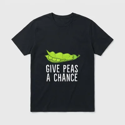 Give Peas a Chance T-Shirt – Classic T-Shirt in Black