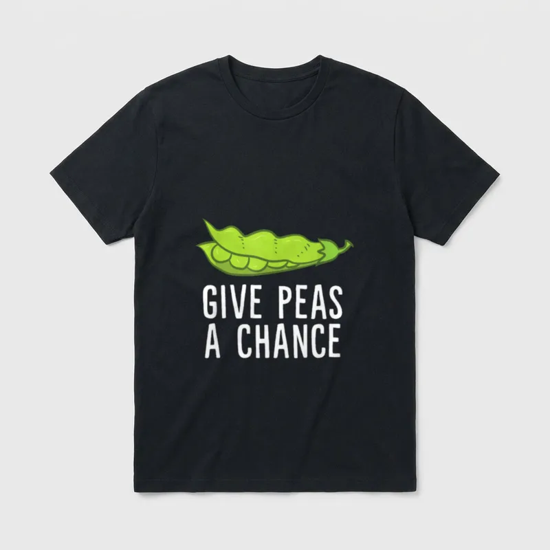 Give Peas a Chance T-Shirt – Classic T-Shirt in Black