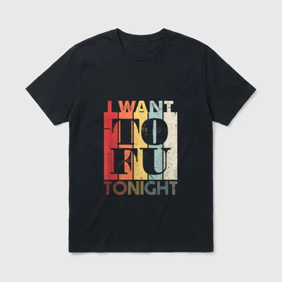 I Want Tofu Tonight Vegan Pun Shirts T-Shirt – Classic T-Shirt in Black