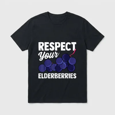 Elderberry Fruit Pun Funny T-Shirt – Classic T-Shirt in Black