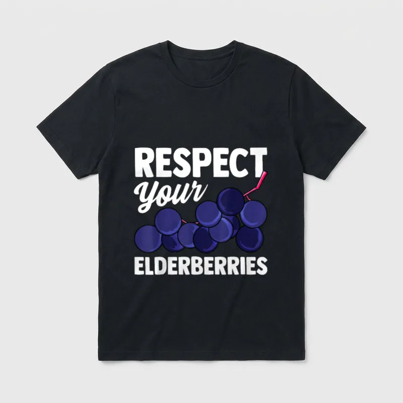 Elderberry Fruit Pun Funny T-Shirt – Classic T-Shirt in Black