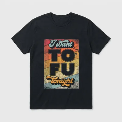 I Want Tofu Tonight Retro T-Shirt – Classic T-Shirt in Black