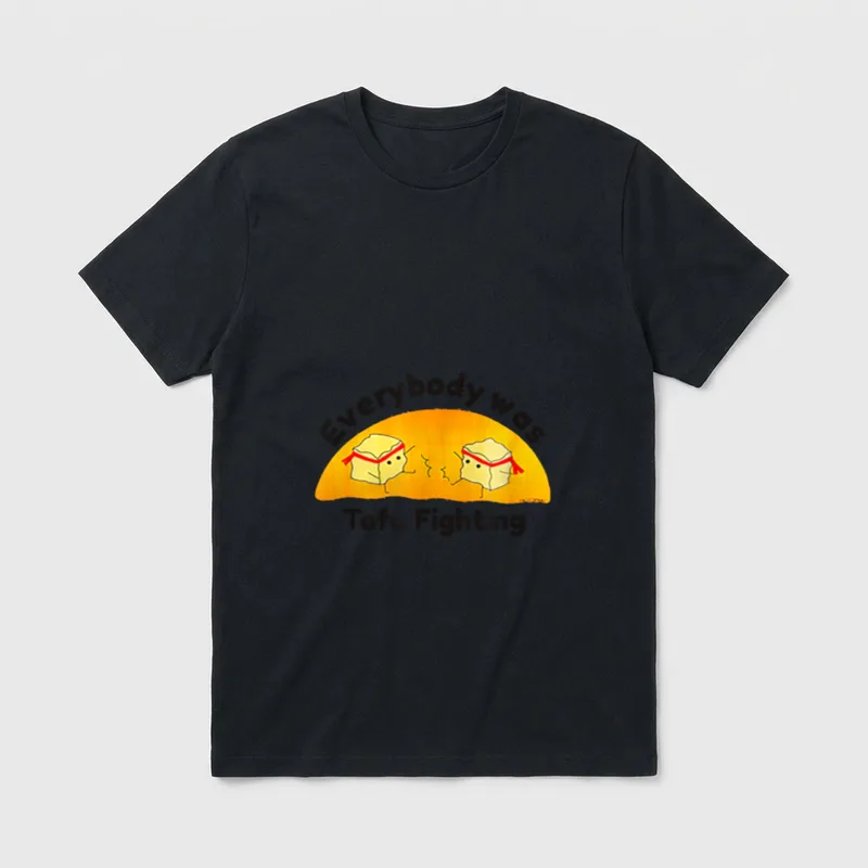 Everybody Was Tofu Fighting Veggie T-Shirt – Classic T-Shirt in Black