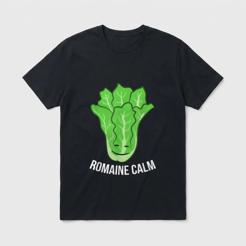 Funny Romaine Calm Lettuce Vegan T-Shirt – Classic T-Shirt in Black