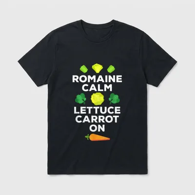 Vegan Romaine Calm Lettuce T-Shirt – Classic T-Shirt in Black