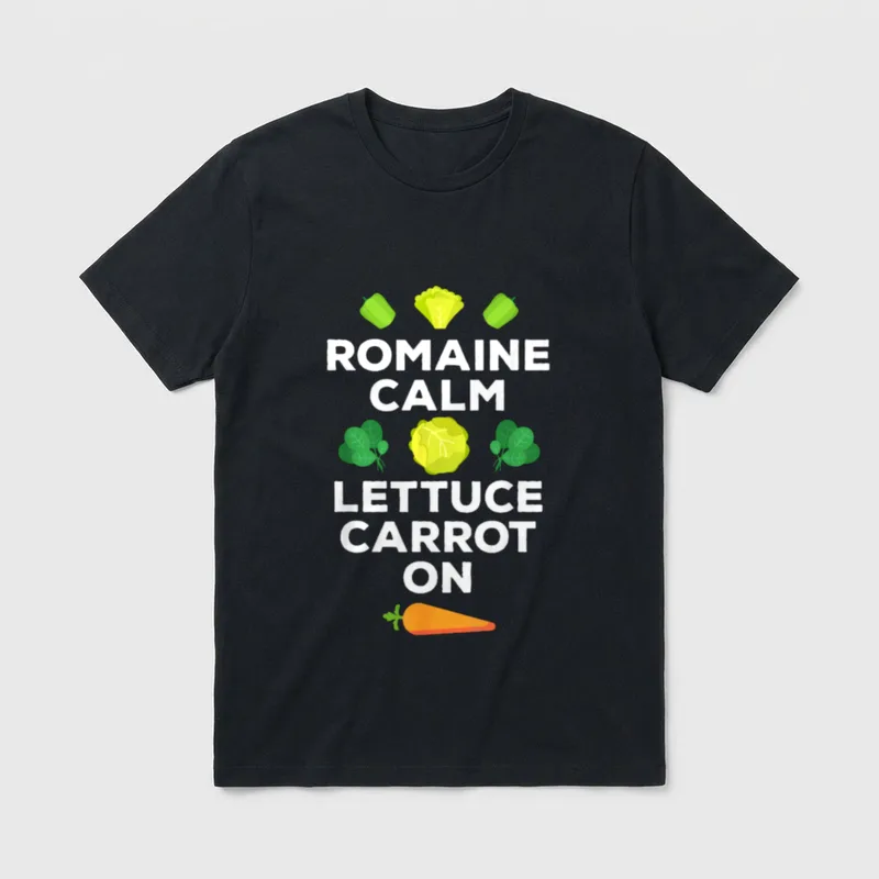 Vegan Romaine Calm Lettuce T-Shirt – Classic T-Shirt in Black