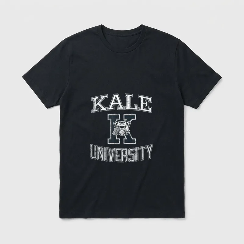 Funny Vintage KALE University Vegetarians T-Shirt – Classic T-Shirt in Black
