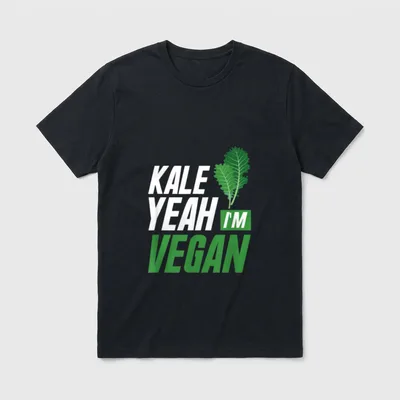 Vegan Veganism Vegetable Organic Kale T-Shirt – Classic T-Shirt in Black