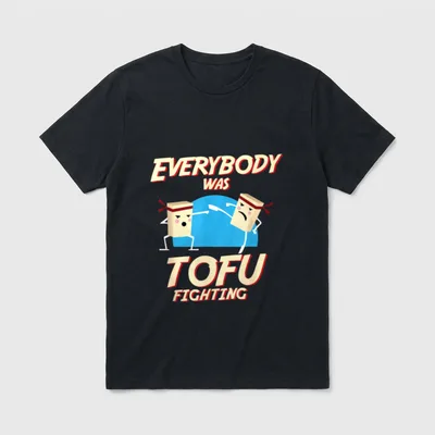 Tofu Everybody Tofu Fighting T-Shirt – Classic T-Shirt in Black