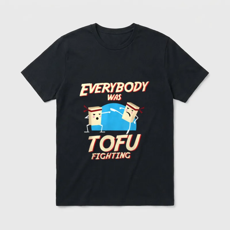 Tofu Everybody Tofu Fighting T-Shirt – Classic T-Shirt in Black