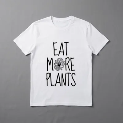 Vegan Eat More Plants T-Shirt – Classic T-Shirt in Black