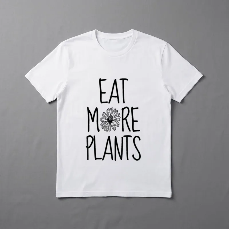 Vegan Eat More Plants T-Shirt – Classic T-Shirt in Black