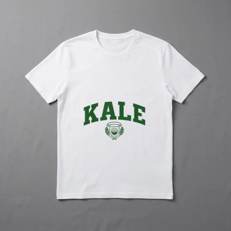 Funny Kale Varsity Vegetable T-Shirt – Classic T-Shirt in Black