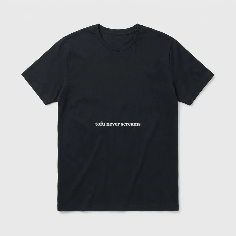 tofu Never Screams Vegan Pun Shirts T-Shirt – Classic T-Shirt in Black