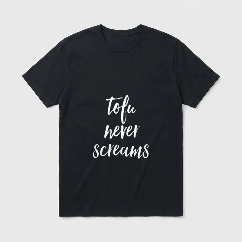Tofu Never Screams Compassionate T-Shirt – Classic T-Shirt in Black