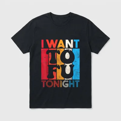 I Want Tofu Tonight Retro Vegan T-Shirt – Classic T-Shirt in Black