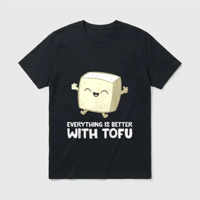 Tofu Vegan Vegetarian Food T-Shirt – Classic T-Shirt in Black