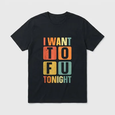 I Want Tofu Tonight Vegan T-Shirt – Classic T-Shirt in Black