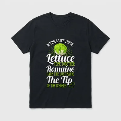 Letttuce Leaf Vegetable Vegetarian T-Shirt – Classic T-Shirt in Black