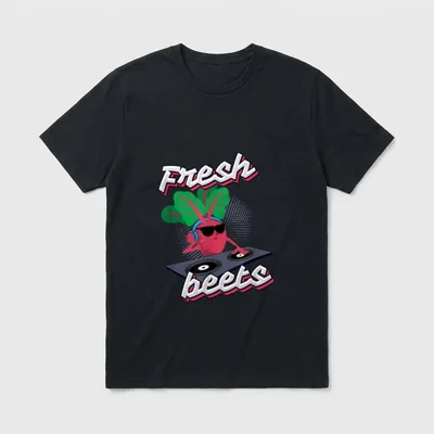 Fresh Beets Funny Veggie T-Shirt – Classic T-Shirt in Black