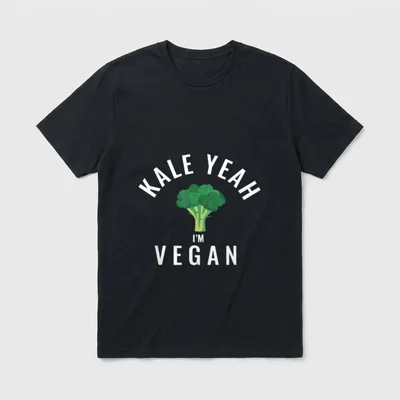 Kale Yeah I'm Vegan Funny Vegetarian T-Shirt – Classic T-Shirt in Black