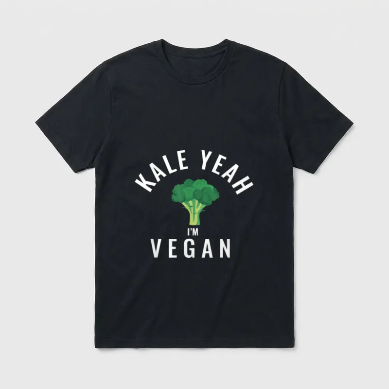 Kale Yeah I'm Vegan Funny Vegetarian T-Shirt – Classic T-Shirt in Black