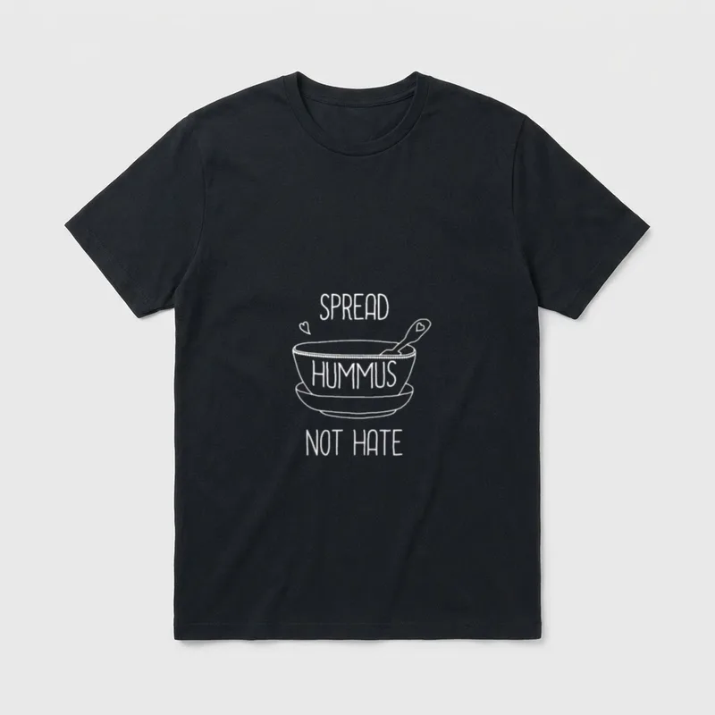 Vegan Quote Spread Hummus T-Shirt – Classic T-Shirt in Black