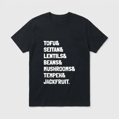Tofu Seitan Lentils Beans T-Shirt – Classic T-Shirt in Black