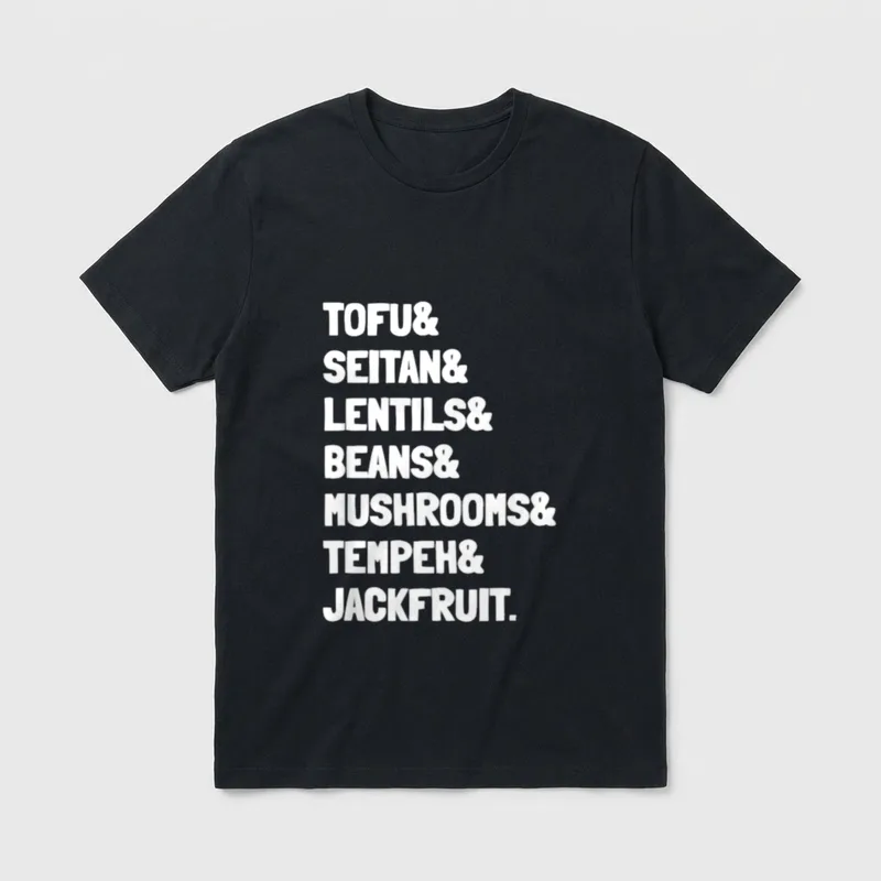 Tofu Seitan Lentils Beans T-Shirt – Classic T-Shirt in Black