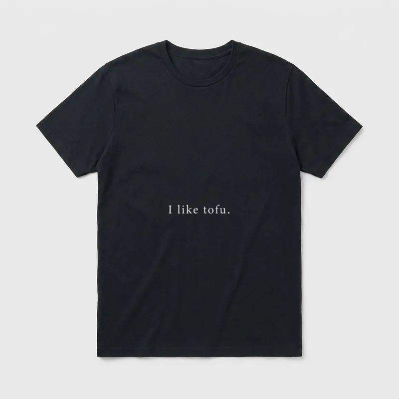 I Like Tofu Funny T-Shirt – Classic T-Shirt in Black