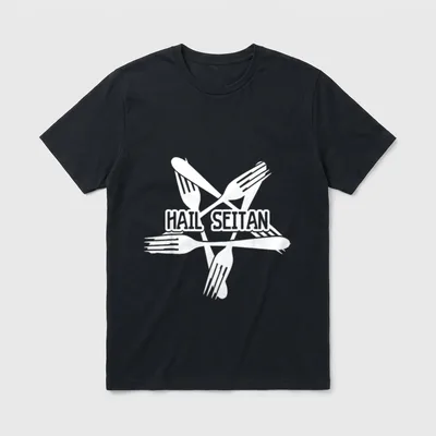 Hail Seitan Funny Dark T-Shirt – Classic T-Shirt in Black