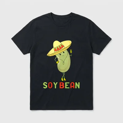 Soy Bean Funny Vegan T-Shirt – Classic T-Shirt in Black