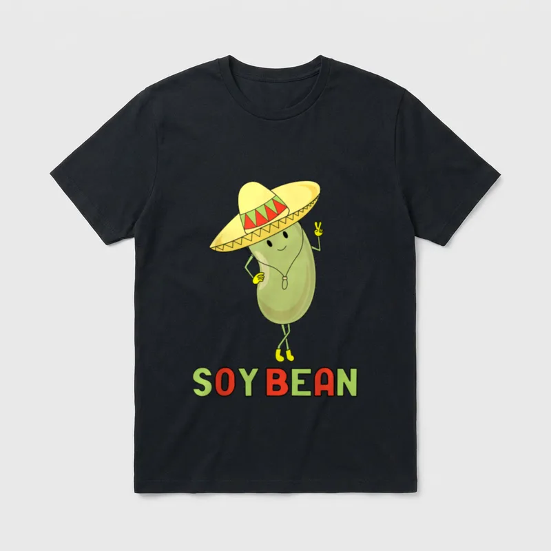 Soy Bean Funny Vegan T-Shirt – Classic T-Shirt in Black