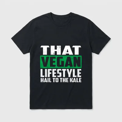 Kale Vegan Hail T-Shirt – Classic T-Shirt in Black